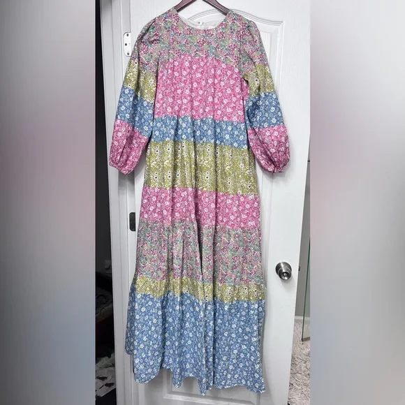 honey yellow maxi dress Women's Feeling Like Yourself Rose Pink Floral Print Cotton Maxi Dress | Size: L